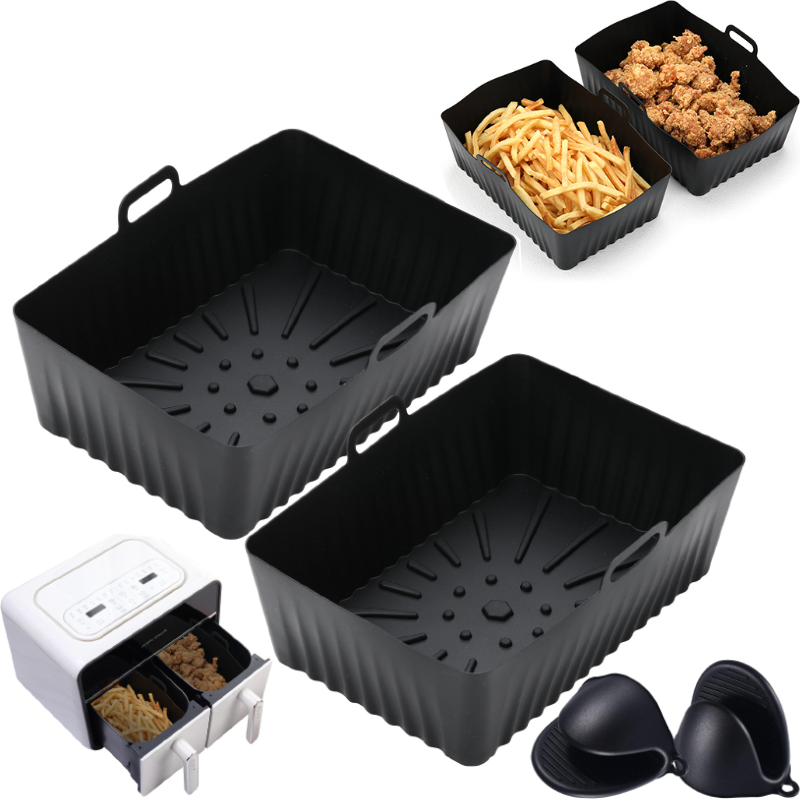 Kitchen Baking Zone - Doublures de friteuse à Air antiadhésives
