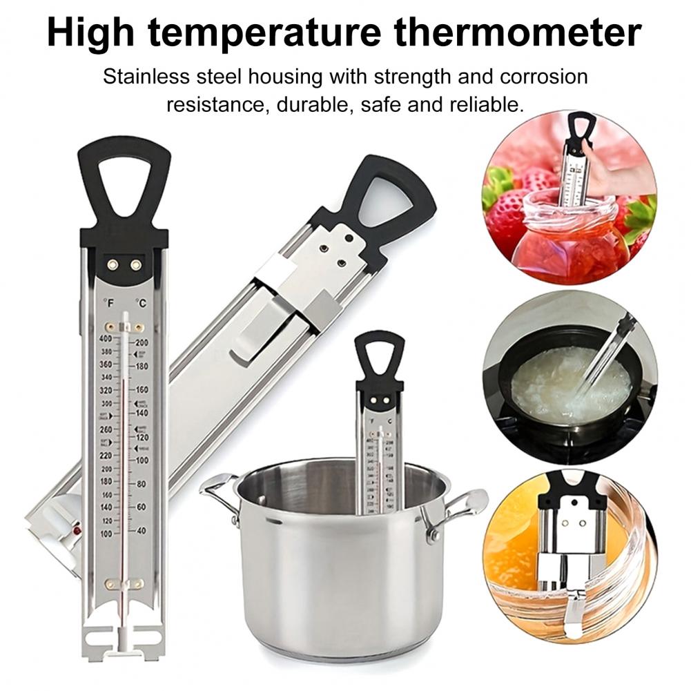 Kitchen Baking Zone - Thermomètre à bonbons en acier inoxydable,