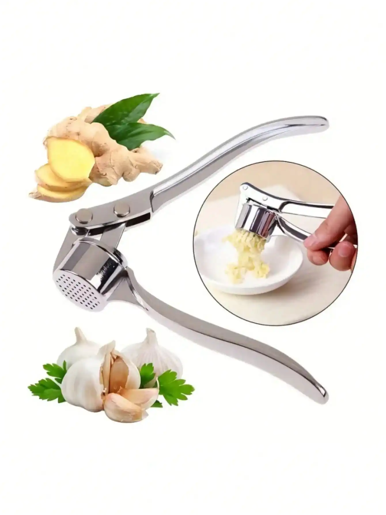Kitchen Job - Presse-ail manuel en acier inoxydable pour