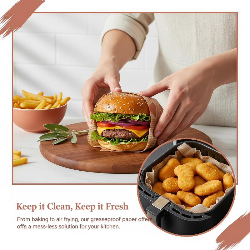 Kitchen Grade Baking Sheet - Papier sulfurisé de qualité alimentaire, 50