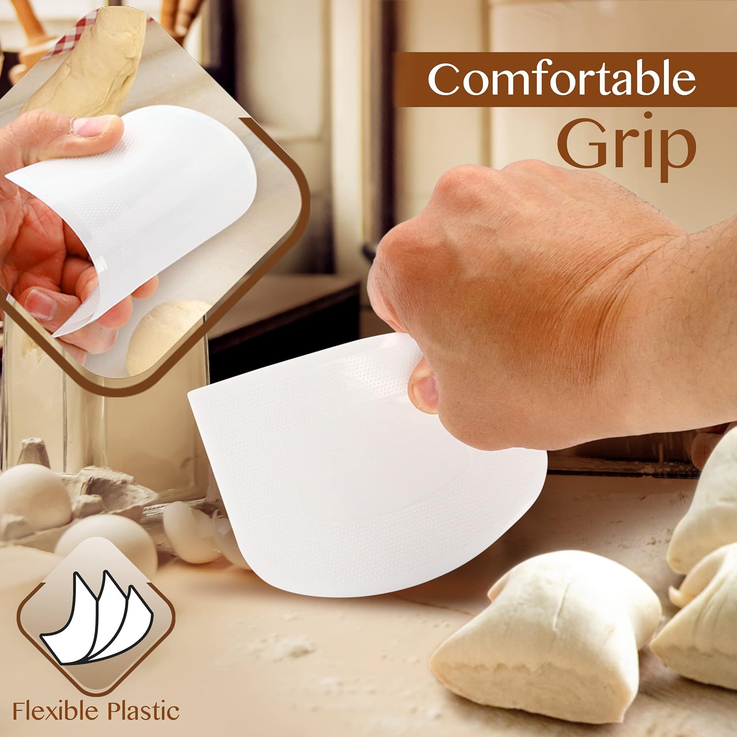 Grattoir à bol blanc Flexible, - Dough Scraper Curved avis et prix