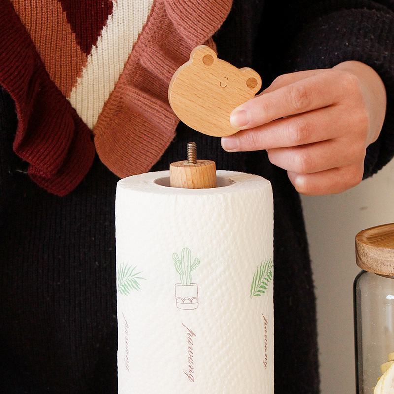 Porte-mouchoirs en bois massif - Kitchen Baking Paper Holder avis et prix