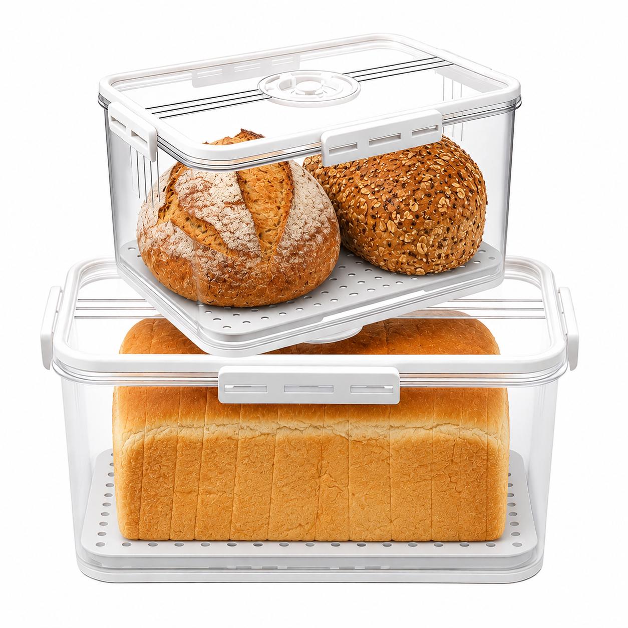 Boîte à pain hermétique avec c - Kitchen Baking Pantry avis et prix
