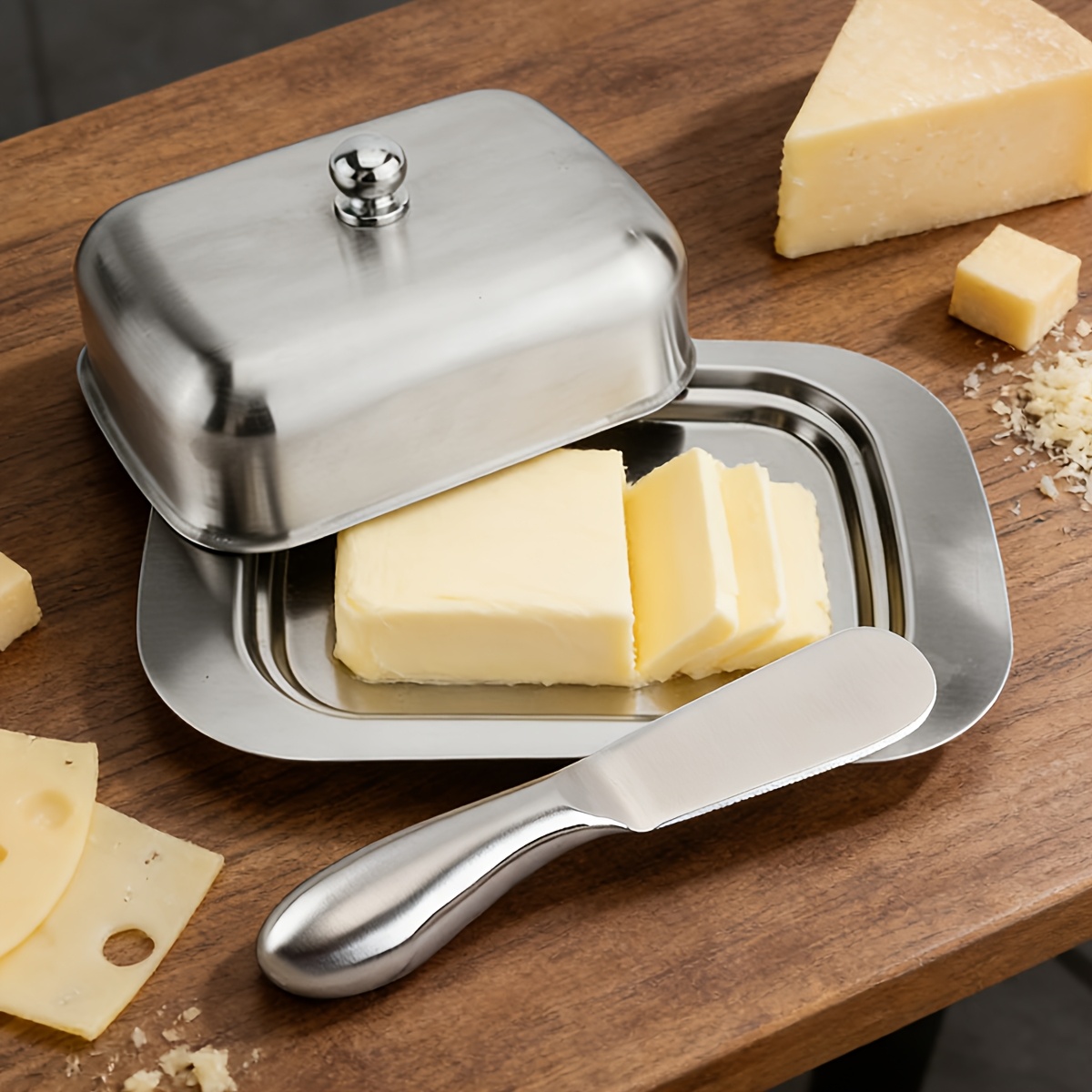 1 pièce, Beurrier en acier ino - Kitchen Baking Dishes avis et prix