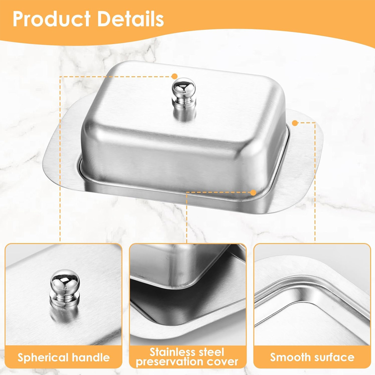 1 pièce, Beurrier en acier ino - Kitchen Baking Dishes avis et prix